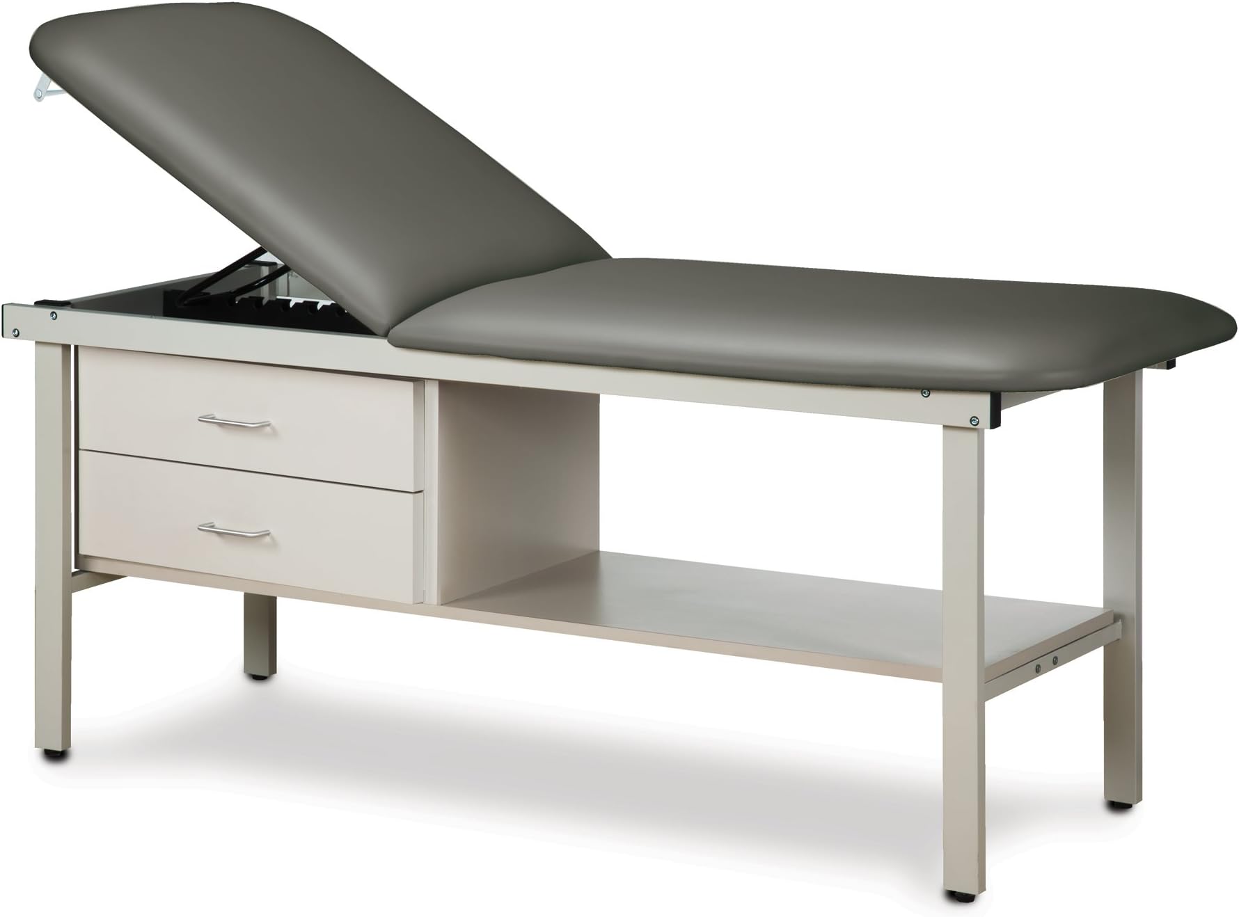 27" Width Alpha Treatment Table with 2 Drawers Warm Gray