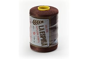 LA ESPIGA Espiga No. 9-100% Nylon Omega String Cord for Knitting and Crochet - 18 Dark Brown
