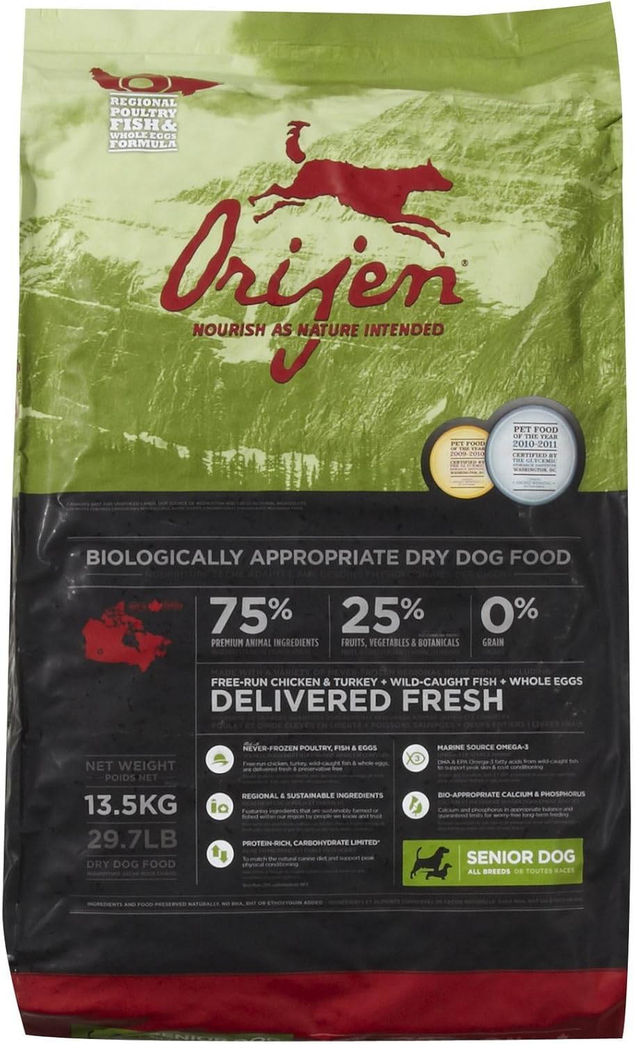 Orijen Croquettes pour Chien sénior 13,5 kg Amazon.fr Animalerie