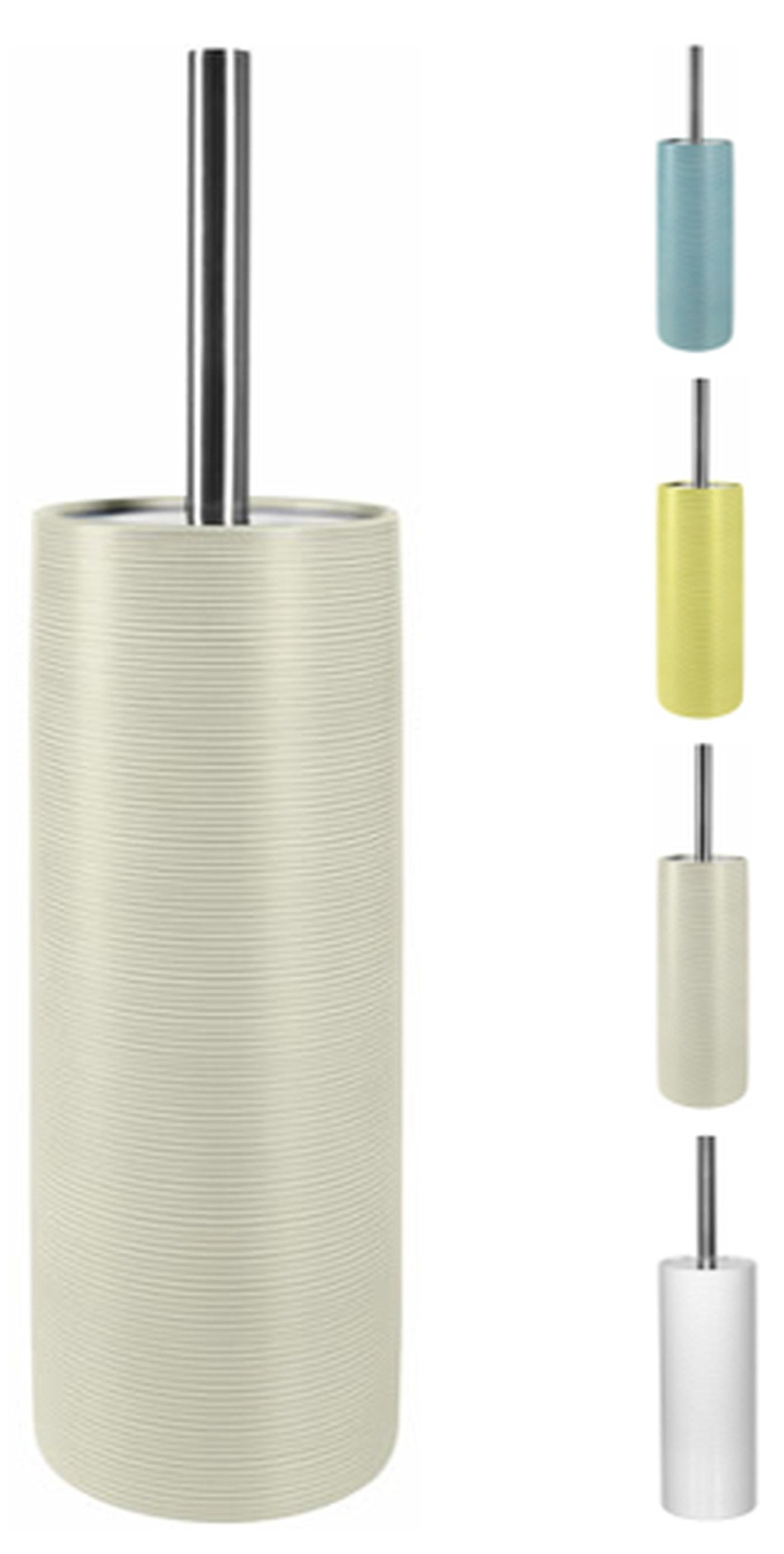 Spirella Tube Ribbed Toilet Brush, Stone