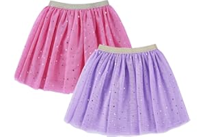 DANI CHINS DaniChins Girls' Layered Tutu Tulle Birthday Party Dance Skirts
