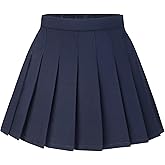 KEREDA Girls Pleated Mini Skirt High Waist Tennis School Uniform Skirts 4-14 Years