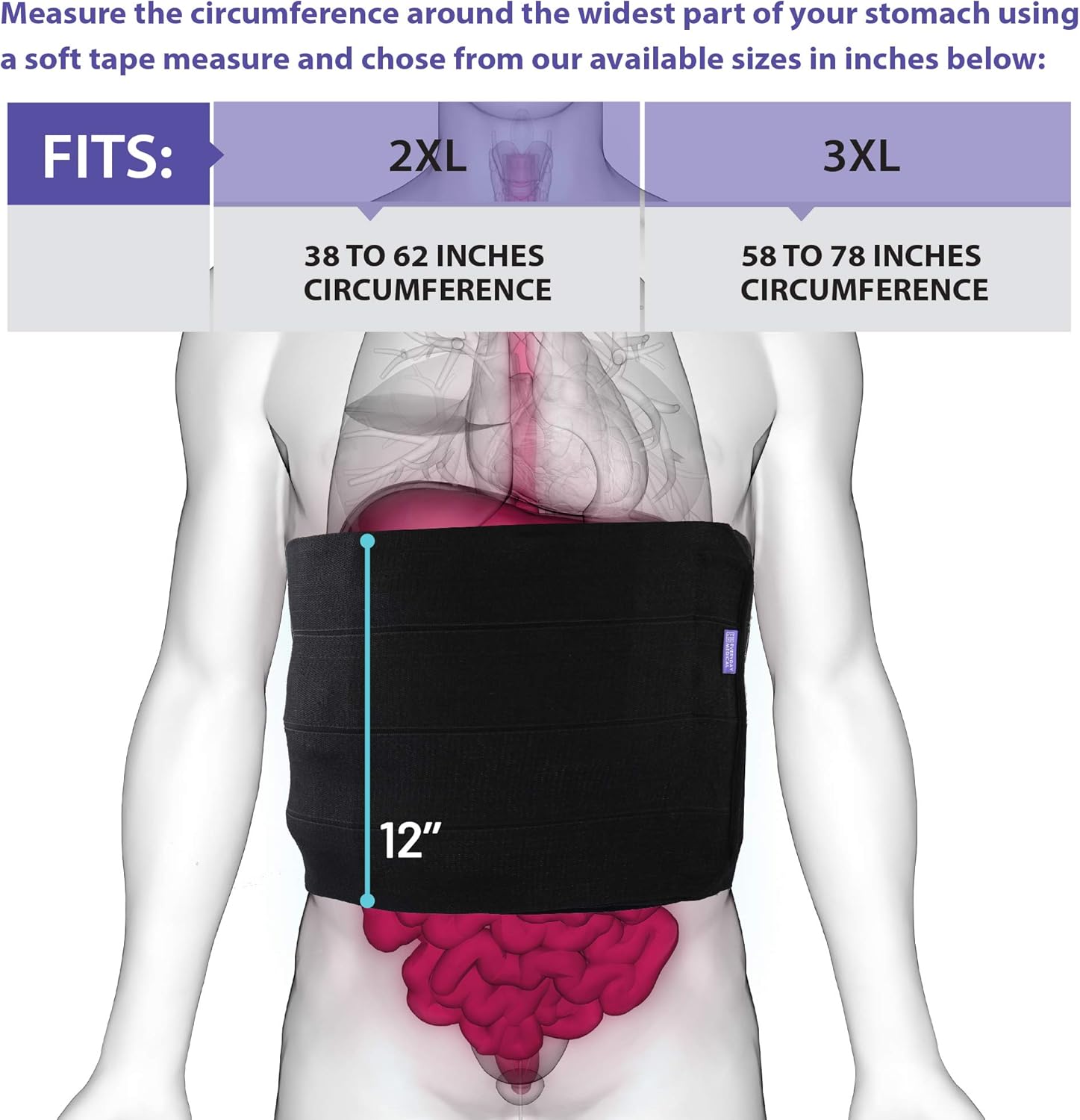 Everyday Medical Plus Size Post Surgery Abdominal Binder I Bariatric Stomach Wrap I Hernia Support for Women and Men I Obesity Girdle great for Liposuction Postpartum - Image 5