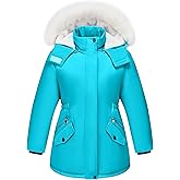 WULFUL Girl’s Winter Parka Coat Long Waterproof Warm Fleece Puffer Jacket