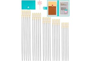 ZLULARY 27 Pcs Sewing Needles, Hand Sewing Needles, Embroidery Needles for Hand Sewing with Threader, 5 Different Sizes Sewing Needles, Used for DIY, Sewing and Mending, Embroidery