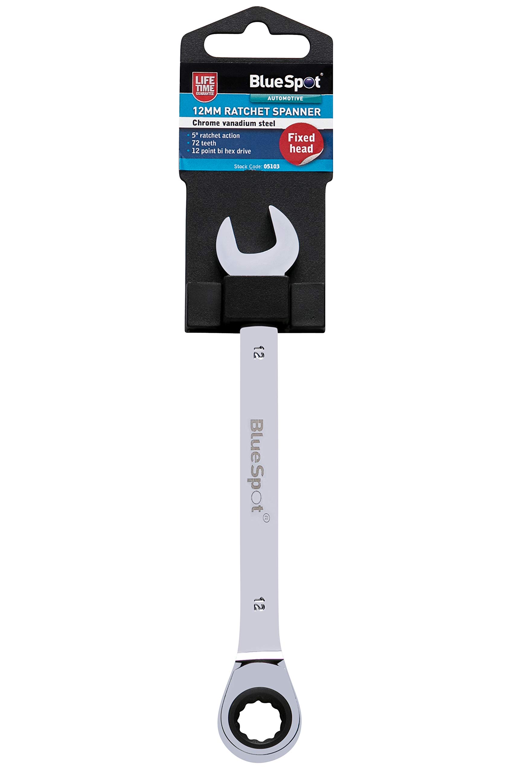 Blue Spot Tools 12mm Ratchet Spanner Fixed Head