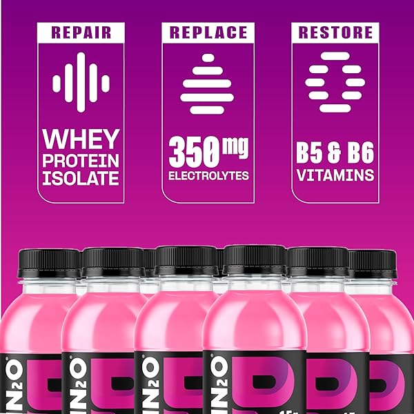 PROTEIN2O HYDRATION DRINK – 2-IN-1 LIQUID CLEAR WHEY PROTEIN ISOLATE AND ELECTROLYTE DRINK – 15G PROTEIN, VITAMINS B5, B6 – POST-WORKOUT RECOVERY – 16.9 FL OZ – 12 COUNT DRAGON FRUIT BLACKBERRY