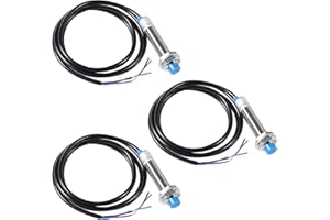 Diitao 3PCS Proximity Switch DC 6-36V M12 Proximity Detective Approach Sensor LJ12A3-4-Z/BY Inductive Proximity Switch 4mm Detecting Distance,LJ12A3-4-Z/BY(PNP NO)