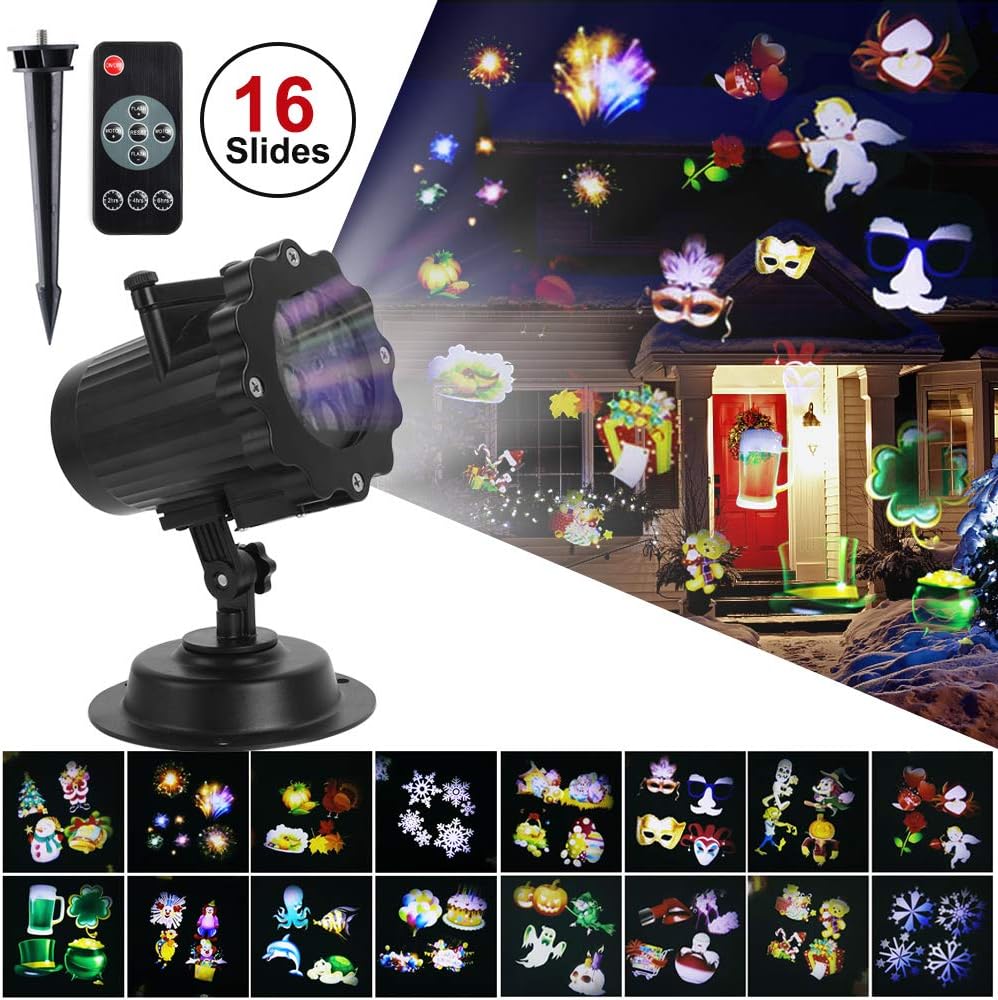 LED Projector Lights Kids Party Light Projector Waterproof Decorative Outdoor Indoor Lighting with Remote Control for Birthday Party Yard Garden Kids Room