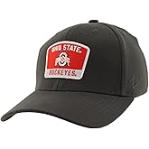 ZHATS Men's Standard NCAA Officially Licensed Fitted Hat ZH Patch Switchback Charcoal, Grey, Large