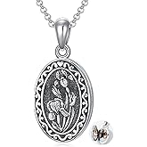 MEIDERBO Birth Flower Photo Locket Necklace 925 Sterling Silver 12 Month Locket Necklace with Picture Birth Flower Photo Jewelry Gifts for Women Mother Mom Daughter