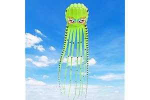 SQLWYLAT Kites for Adults Giant Octopus Kite 26ft for Outdoor Fun Large 3D Kite with Reel for Beach, Park, and Family Gatherings - Durable Design Easy to Fly