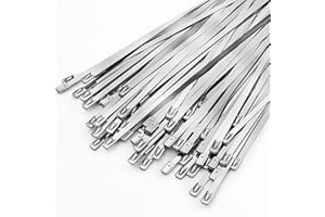 20pcs Metal Self Locking Cable Ties Reusable Heavy Duty Cables Tie Organizer Multifunction Stainless Steel Zip Tie Fastener -