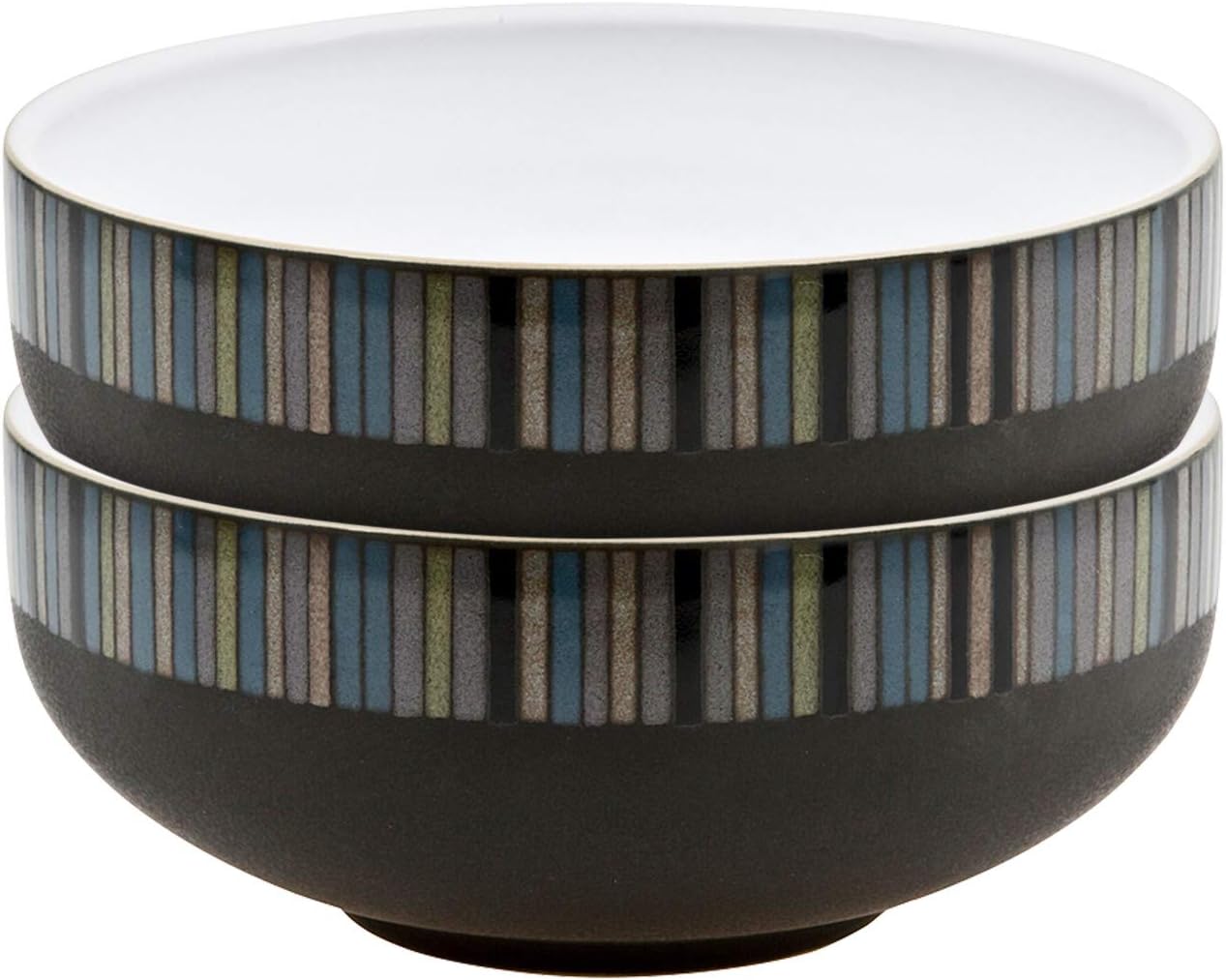 Denby Jet Stripes 2 Piece Cereal Bowl Set Amazon.co.uk Kitchen & Home