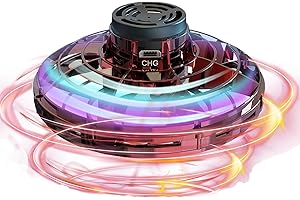 GoolRC Flying Spinner Mini UFO Drone Flying Fidget Spinner Hover UFO Boomerang Toy Hand Controlled Mini Drone Spinning Flying Toy for 8+ Year Old Kids Adults Indoor Outdoor Flying Toy