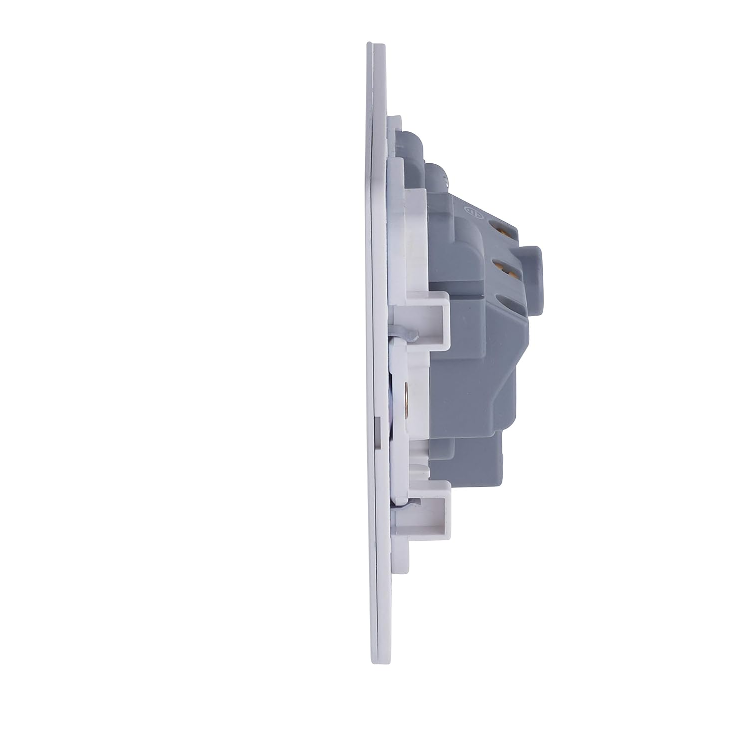 Schneider Electric Ultimate Screwless Flat Plate, Single Switched Power Socket, Round Pin, 15A, GU3490WPW - Image 4