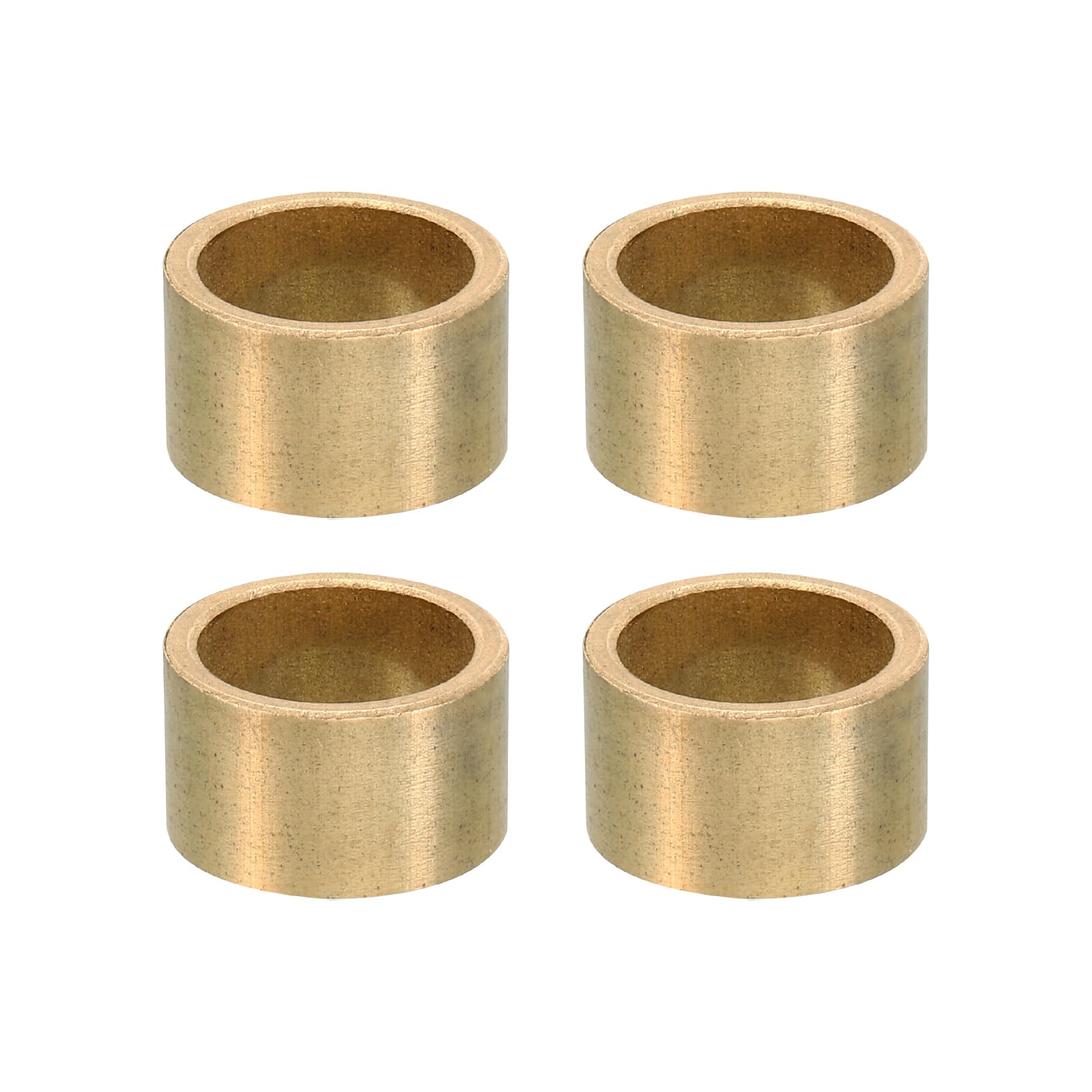 PATIKIL M16 Brass Spacers, 4 Pcs Metal Spacer Brass 16mm ID x 20mm OD x 12mm L Brass Spacers Screw Standoff for 5/8 Inch or M16 Screw