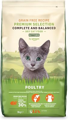 Comida Completa para Gatos con Receta sin Granos, Gatito, con Pollo Fresco, 3 kg