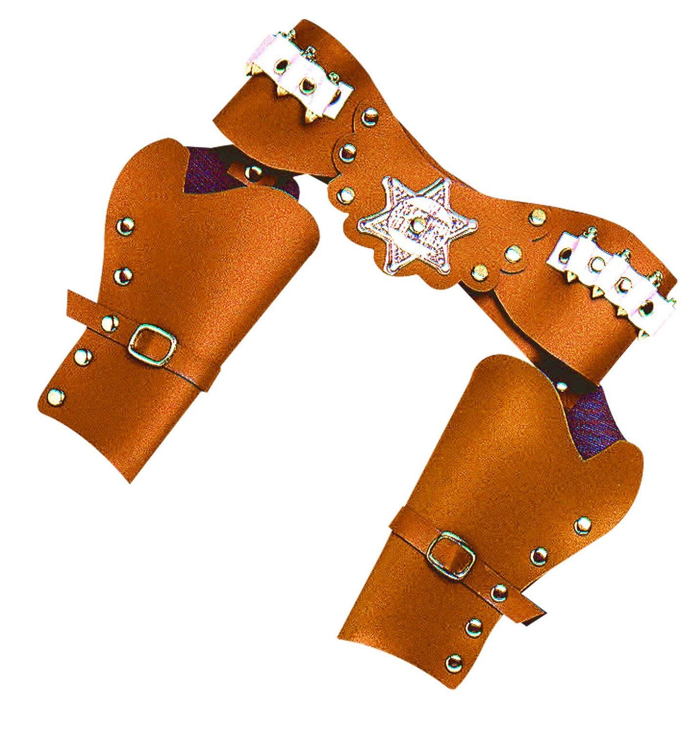 Widmann Deluxe Cowboy Belt, brown with 2 pockets, 85022