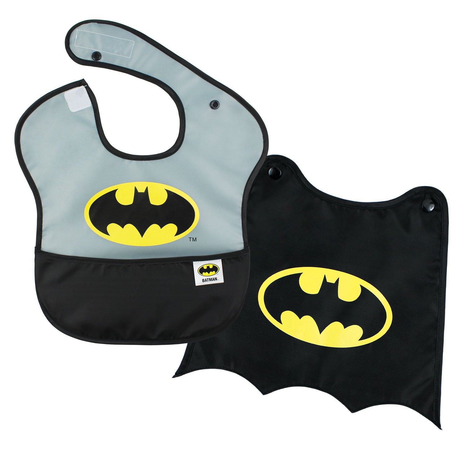 Bumkins Baby Bib, DC Comics Waterproof SuperBib with Cape