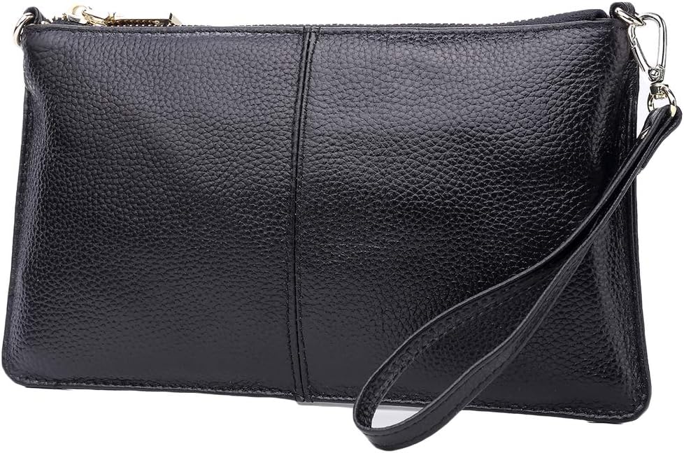 Lecxci Leather Crossbody Purses Clutch Phone Wallets with Card Slots for Women