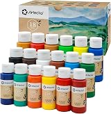 Artecho Acrylic Paint 18 Colors 59ml Non Toxic Gloss Finish Set