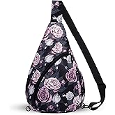 HUA ANGEL Crossbody Sling Bag for Men & Women Lightweight Waterproof Chest Shoulder Bag for Travel Hiking & Everyday Use