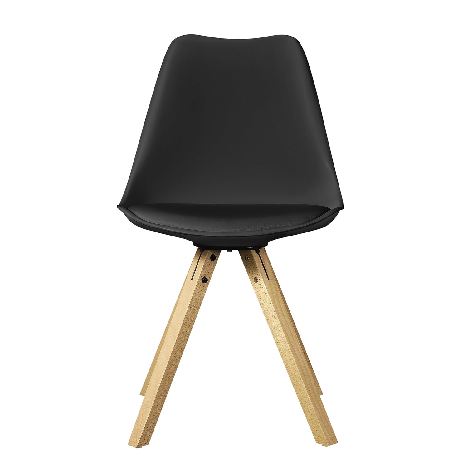 En casa reg 2x Sillas De Comedor Negras Tapizadas Sillas De Cocina De