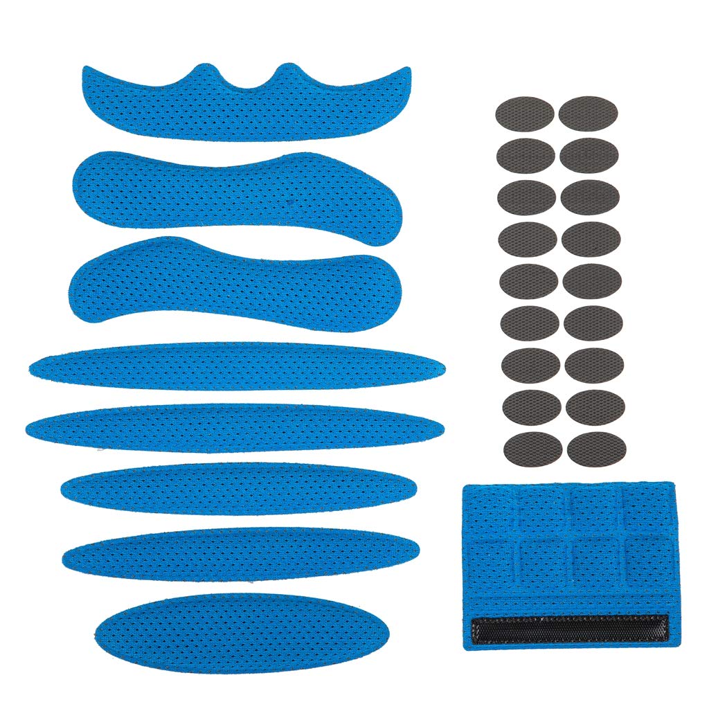 Jipemtra Helmet Padding Foam Kit 27Pcs Bicycle Replacement Pads Universal Helmet Foam Pads Set for Bike Motorcycle Cycling (Blue)