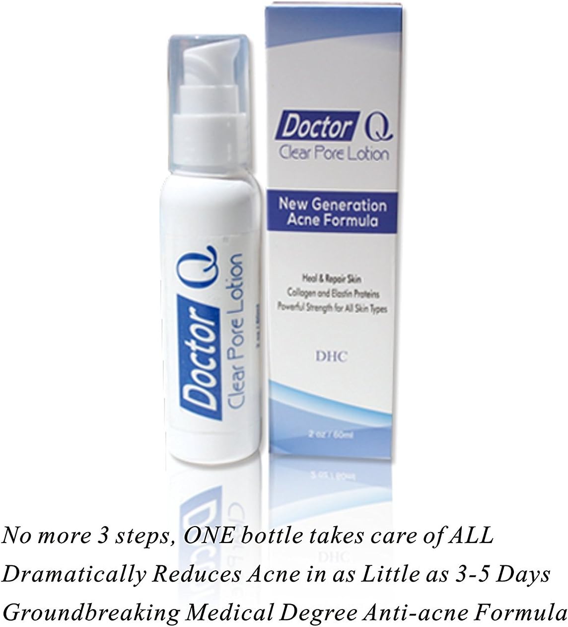 Doctor Q Clear pore lotion, Heal and Repair Skin Collagen and Elastin Proteins Powerful Strength for Dry Skin (Acne Treatment)