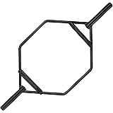 CAP Barbell Olympic Hex Bar, Trap Bar, Shrug Bar, Deadlift Bar with Combo Grips, Black