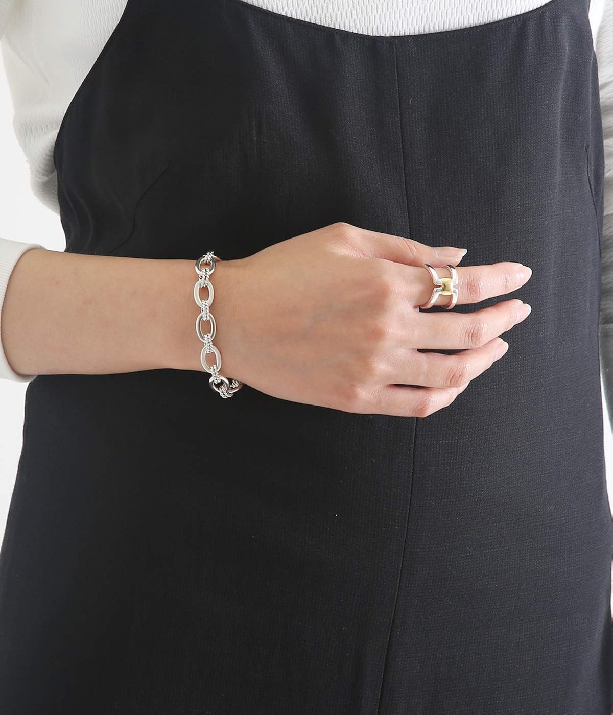 Amazon Co Jp フィリップオーディベール レディース Kara Bracelet Brass Silver Color シルバー フリーサイズ ワンサイズ 服 ファッション小物