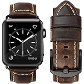 MTRRISE Compatible for Apple Watch ultra Band 42mm 44mm45mm49mm Men,Top Grain Leather Band Replacement Strap iWatch Series 10/9/8/7/ 6/5/ 4/3/ 2/1,SE,ultra2