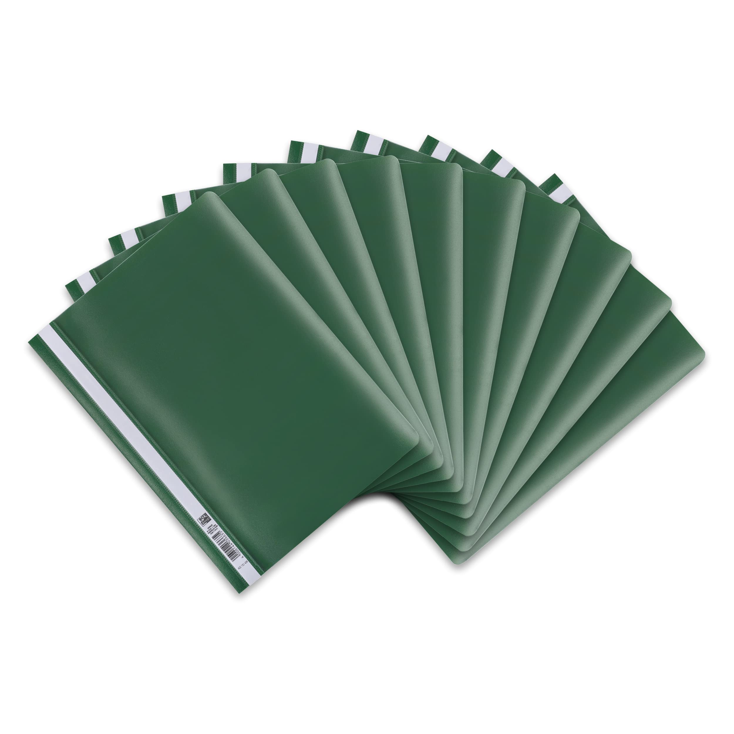 Oxford A4 Plastic File Folders Green Pack of 10