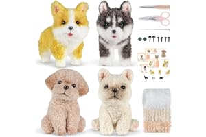 MOREJMTT Pipe Cleaners Craft kit, A Pipe Cleaner kit Suitable for Beginners. It Includes a Kits for Making The Shapes of 4 Dogs and Comes with Simple and Easy-to-Understand Video tutorials.