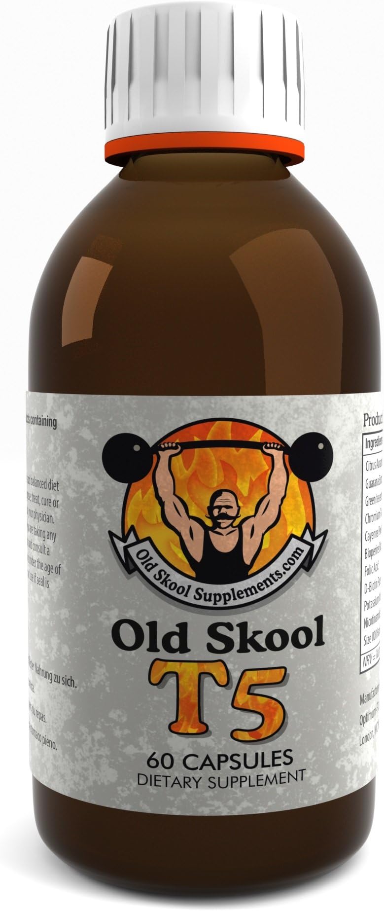 Old Skool T5 Fat Burners/Pre Workout for Men and Women T5s Slimming Pills Max Strength Weight Loss Diet Tablets 60 Capsules Money Back Guarantee