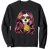 La Catrina Sugar Skull Day Of The Dead Sweatshirt