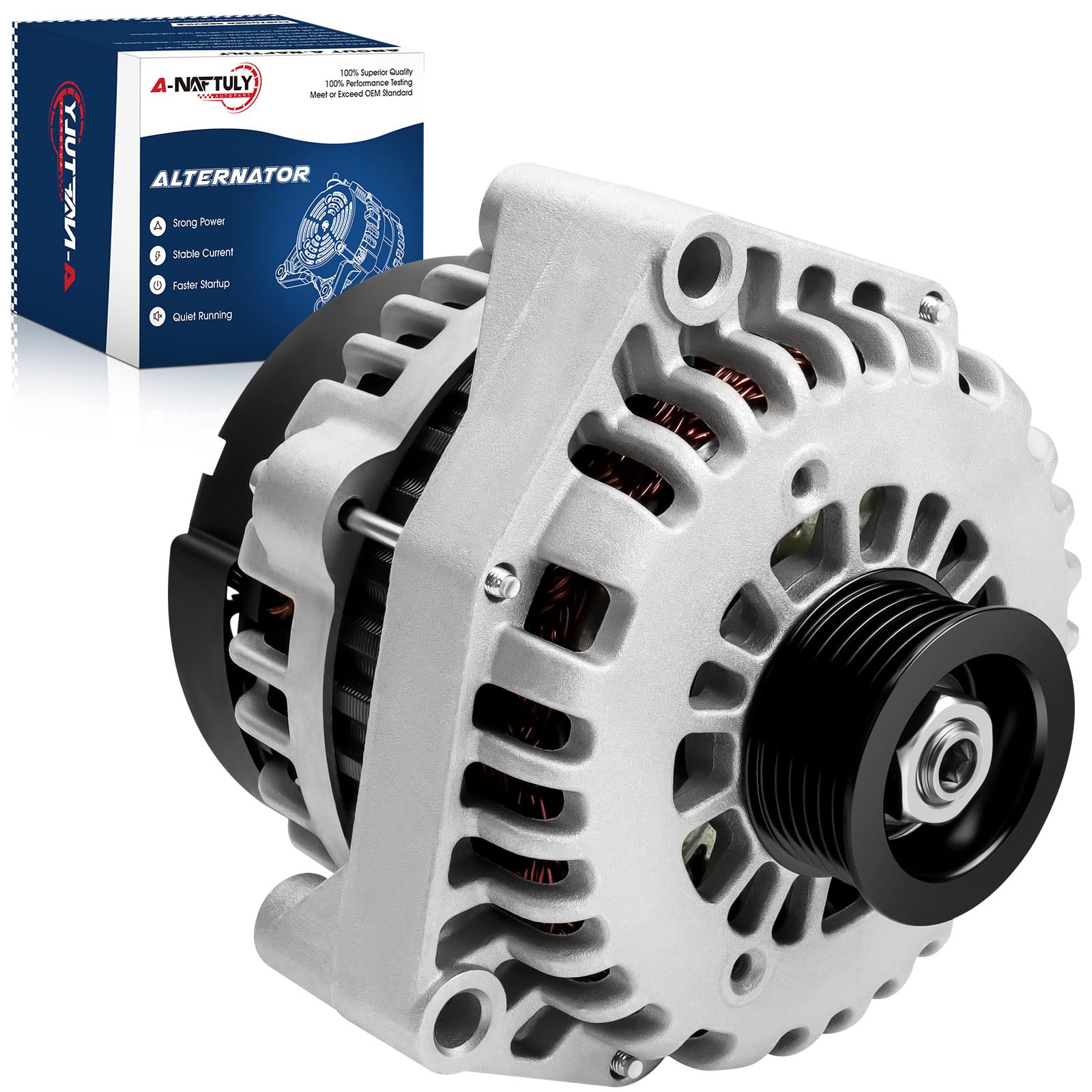 Photo 1 of *** VERY USED *** Alternator Fits for 1999-2005 Chevy Silverado 1500 2500 3500 Tahoe Avalanche Express GMC Sierra Yukon Savana Envoy, 4.3 5.3 6.0 8.1L, High Output Alternator, 145A, Replace# 40012204 ADR0290