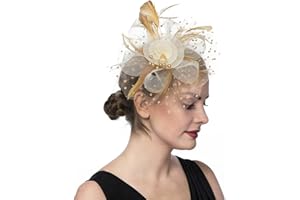 FEIMA Fascinators Hat for Women Girls Cocktail Tea Party Headband Flapper Headpiece Kentucky Derby Wedding Ha