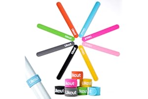 Likcut Slap Bracelets Vinyl Roll Holder, 8 Pcs Silicone Wrapping Paper Roll Holder for Vinyl Rolls Storage, Wallpaper and Pos