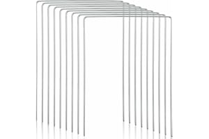 Deekin Set of 9 Croquet Wickets Replacement for Croquet Metal Hoops with Galvanized and Plastic Coating for Family Lawn Backyard Outdoor Game(Square)