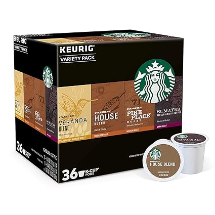 Keurig Starbucks 36 Ct K Cup Pods Coffee Variety Pack Amazon Com