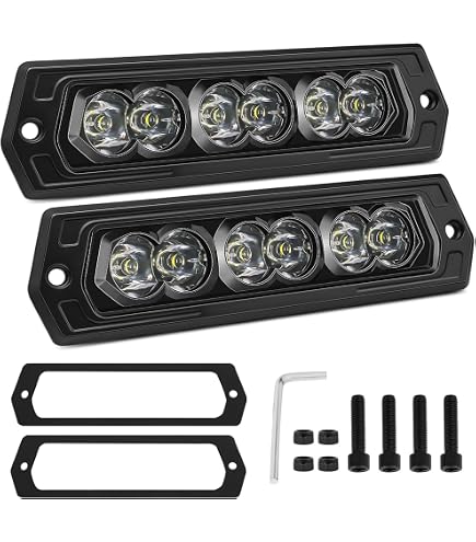 Flush Mount LED Pods, 5'' 120W CREE LED Driving Lights Reverse Light Backup Light