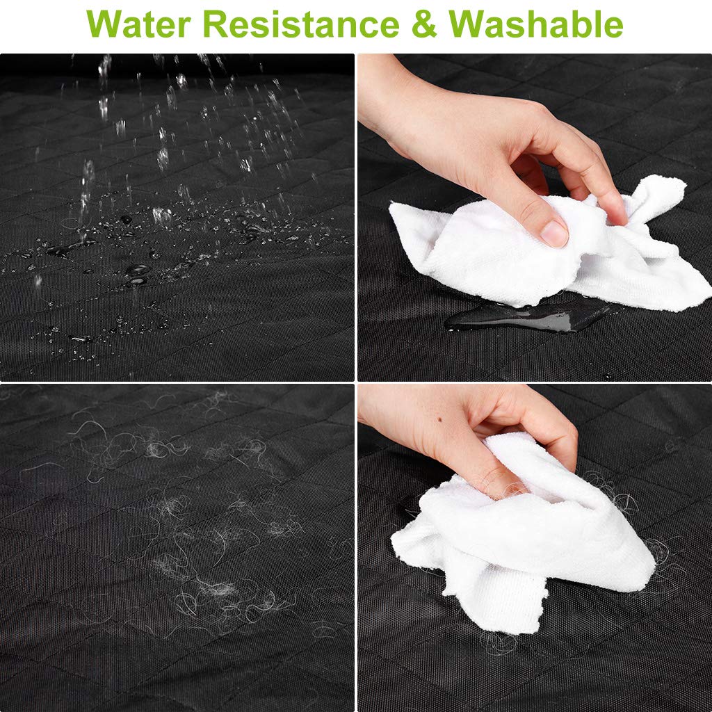 Docamor Upgraded Car Back Seat Covers for Pets-Waterproof Dog Hammock for Cars Trunks and SUVs- Durable 600D Oxford Fabric Non-Slip Anti-Scratch Car Seat Protectors