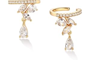 MEVECCO Gold Ear Cuff Earring 18K Gold Plated Non Pierced Ear Cartilage Clip on Wrap Hoop Tiny Chunky Blod Thick Simple Minimalist Handmade Delicate Hypoallergenic Ear Cuff Fake Earrings Women Gift