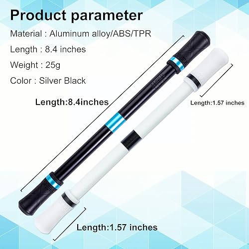 thumbnail image 2 of Outus 2 Pieces Spinning Pen Rolling Finger Rotating Pen Gaming Trick Pen Mod With Tutorial No Pen Refill Stress Releasing Brain Training Toys For Kids 2 of 13