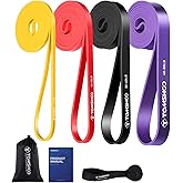TOMSHOO Resistance Bands Set, Multiple Fitness Exercise Workout Bands with Storage Bag, Door Anchor, Pull Up Assistance Straps for Working Out, Body Stretching, Physical Therapy, More