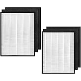 2 Set EPI-328 Replacement Filter for COLZER EPI-328 and Domccy NS-320 Air Purifier, H13 Hepa Filters with High efficiency Activated Carbon, 2 Pack HEPA + 4 Pack Pre-Filter
