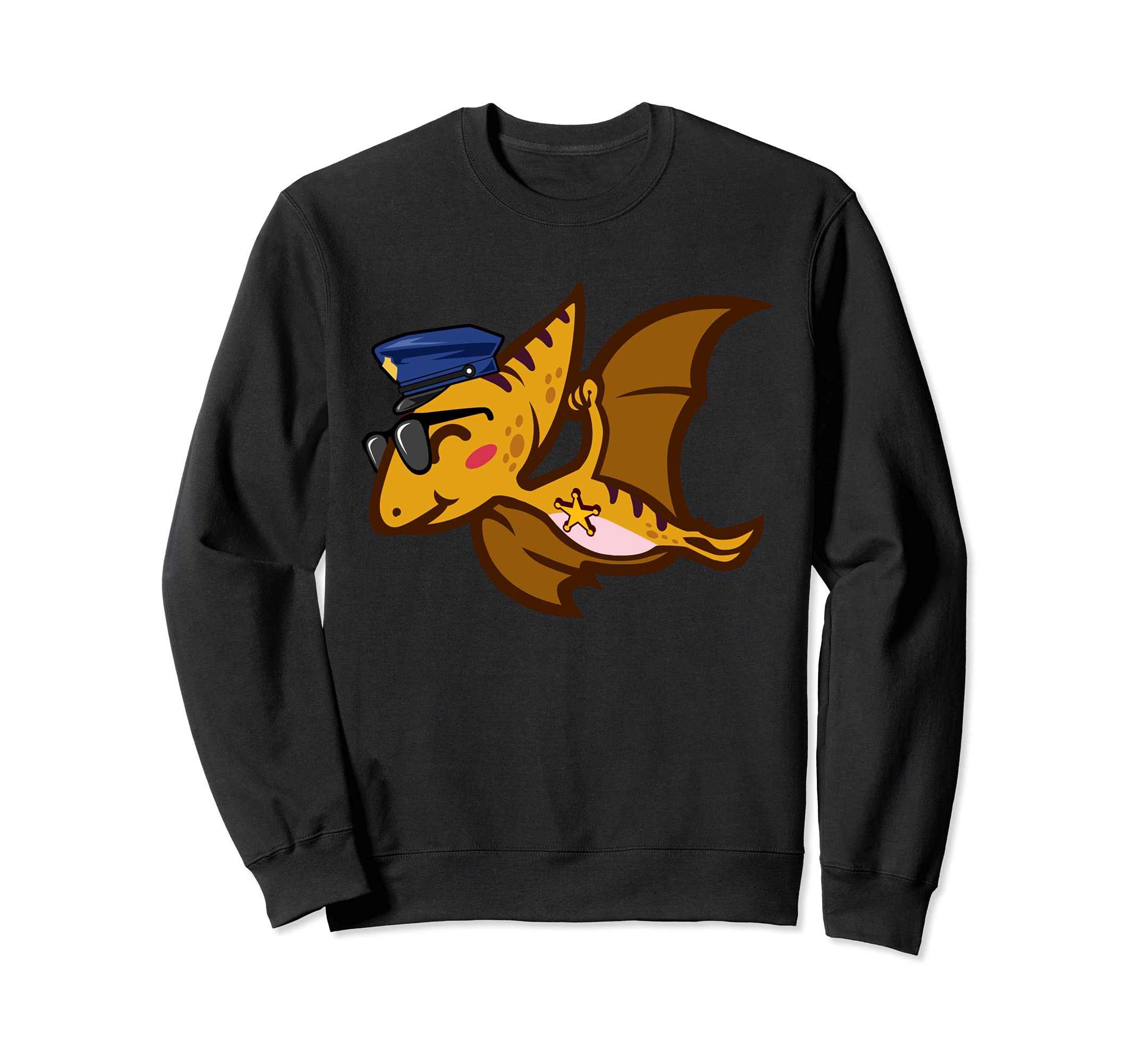 Police Officer Cop Law Enforcement Pterosaur Dinosaur Sweatshirt