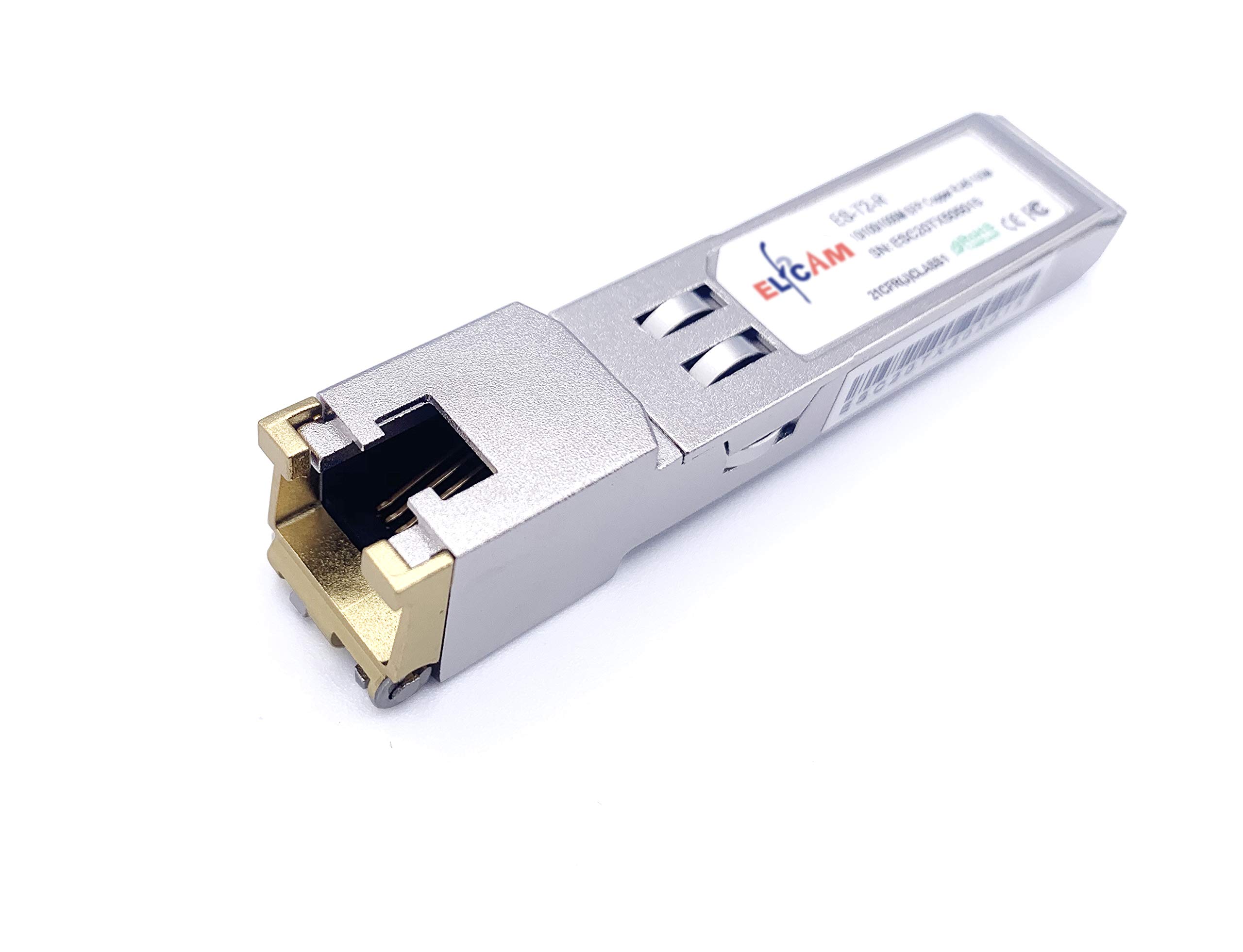 Elfcam® - 10/100/1000Base-T Multi-Rate 1.25Gb SFP RJ45 Copper Transceiver (1 Pack)